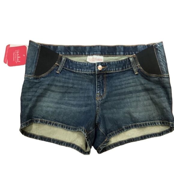 NWT Maternity - Midi Short Denim Isabel Maternity by Ingrid & Isabel Sz 12 - Picture 6 of 9